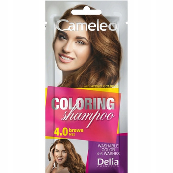 Delia Cameleo Coloring Shampoo 4-6 mytí šampon 4,0 hnědá 40 ml