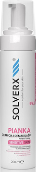 Solverx Sensitive čisticí pěna na obličej 200 ml