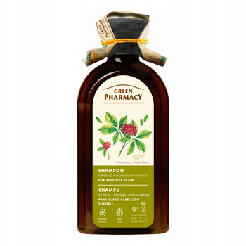 Green Pharmacy vlasový šampon Marocký ženšen mátový olej 350 ml