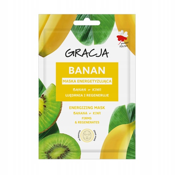 Energizující plátýnková maska GRACJA s banánem a kiwi zpevňuje a regeneruje