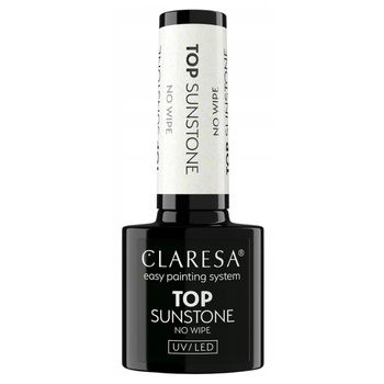 Claresa Top No Wipe Hybrid Lak na nehty Glitter Sunstone 5g