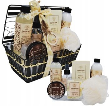 Aurora Dárková sada 7 kosmetických přípravků v kovovém košíku Bílý čaj