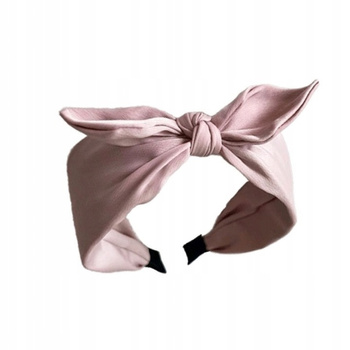 Růžová široká mašle Pin Up Hairband