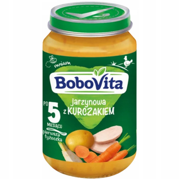 Bobovita Večeře pro děti Zelenina s kuřecím masem po 5 měsících 190g