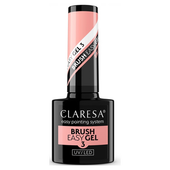 Claresa Easy Brush Gelový štětec na nehty 3 Peach Nude 5g