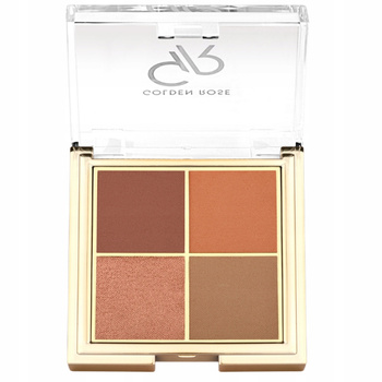 Golden Rose Quad paleta očních stínů Mix of Finishes 05 Red Brick