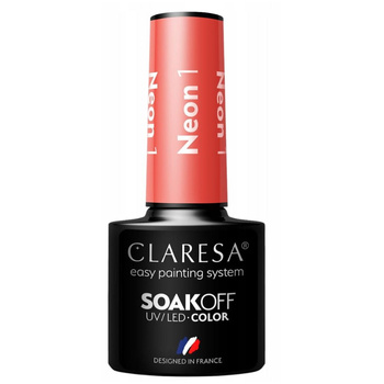 Claresa Hybridní lak na nehty Expressive Orange Neon 1 5g