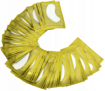 Zlaté oční polštářky na prodlužování řas 100 ks