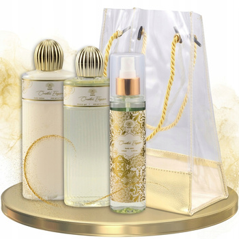 Aurora Gold Dárková sada 3 kosmetiky v elegantní jasmínové taštičce