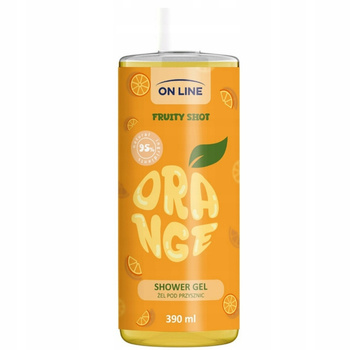 On Line Fruity Shot Osvěžující sprchový gel Orange Vit C 390 ml