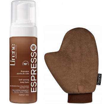 Lirene Espress Bronzující tělová pěna Samoopalovací + rukavice 2v1 150ml
