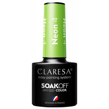 Claresa Hybridní lak na nehty Colorful Expressive Neon Green 4 5g