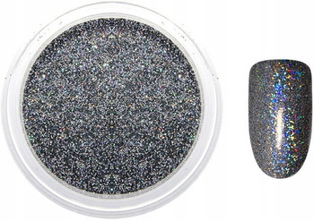 Holo Effect Nail Powder No. 8 Graphite Silver