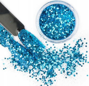 Oceania Nail Effect modré husté třpytky 02