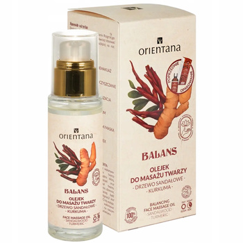 Orientana Balans Masážní olej na obličej santalové dřevo a kurkuma 30 ml