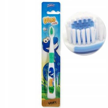 Matný manuální zubní kartáček pro děti Dino Smile M48 Soft