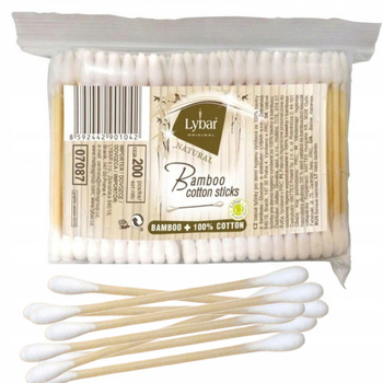 Lybar Cotton Bamboo Ear Makeup Sticks 100 ks
