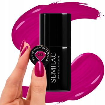 Semilac Hybrid Lak na nehty Luminous Cyclamen 082 Fuchsia 7ml