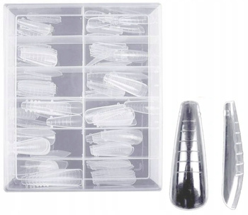 DUAL plastové svrchní formy pro balerínku Akrylový gel Polysystem 120 ks