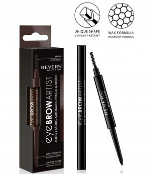 Automatická hnědá tužka na obočí + štětec Revers Eye Brow Artist