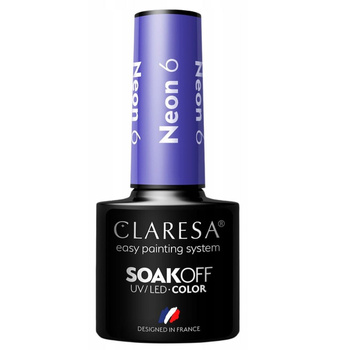 Claresa Hybridní lak na nehty Expressive Navy Blue Violet Neon 6 5g