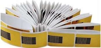 Zlaté šablony úzkých forem na manikúru, 100 kusů