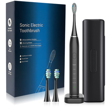 Sonický elektrický zubní kartáček na čištění zubů 5 režimů vibrací + 3 tipy