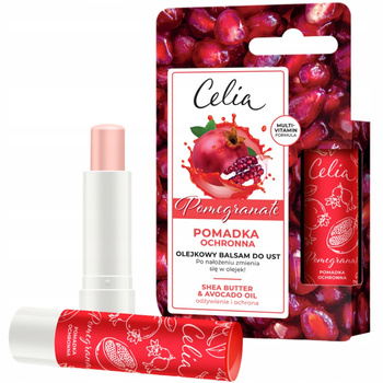 Celia Hydratační ochranná rtěnka Bezbarvý Oily Lip Balm Granátové jablko