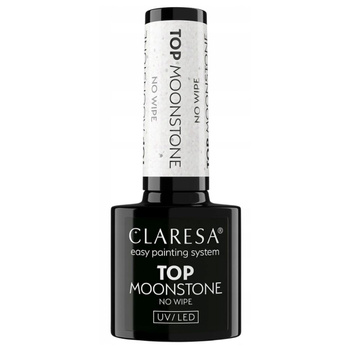 Claresa Top No Wipe Glitter Hybridní lak na nehty Moonstone 5g