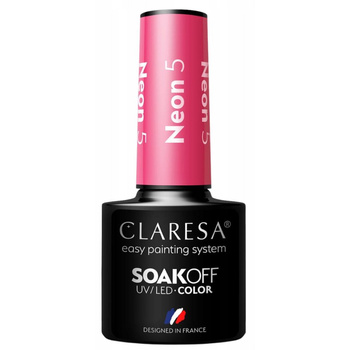 Claresa Hybridní lak na nehty Colorful Expressive Pink Neon 5 5g
