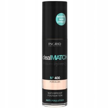 Ingrid Ideal Match Waterproof Face Foundation 400 Porcelain 30ml