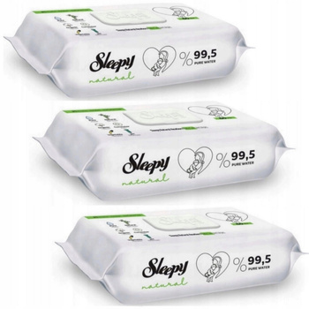 Sleepy vlhčené ubrousky pro děti Sada s okurkovým extraktem 3 x 60 ks