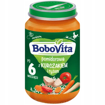 Bobovita Dětská večeře Rajčatové kuře s rýží po 6 měsících 190g