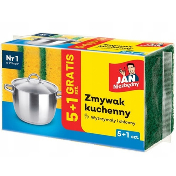 Jan Niezbędny Oboustranná kuchyňská stěrka houbička na nádobí Sada 6 ks
