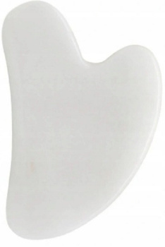Gua Sha Plate Jade Stone Na Masáž Bílá