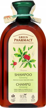 Green Pharmacy šampon pro mastné vlasy a suché konečky ženšenu 350 ml