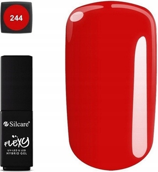Silcare Flexy Hybrid Gel Hybrid Lak na nehty 244 červený