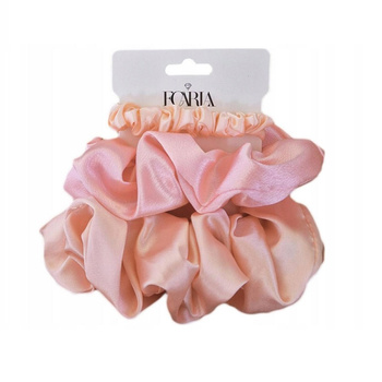 Růžové saténové sponky do vlasů, 3 kusy