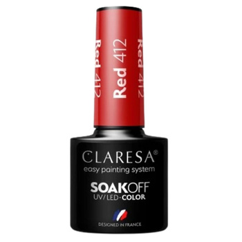 Claresa Hybridní lak na nehty červený 412 5g