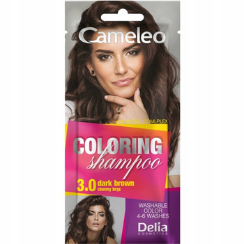 Delia Cameleo Coloring Shampoo 4-6 Wash Shampoo 3.0 tmavě hnědá 40 ml