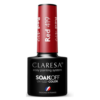 Claresa Hybridní lak na nehty červený 419 5g