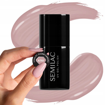 Semilac Hybrid Lak na nehty Clean Canvas A701 Dirty Pink Cream 7ml