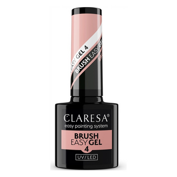 Claresa Easy Brush Gel Gel na nehty se štětcem 4 Medium Beige Nude 5g