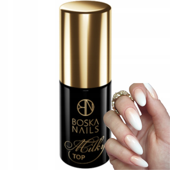 Boska Nails Milky Top pro hybridní nehty No Wipe Without Washing 6ml