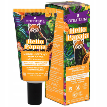Orientana Hello Papaya lehký mikroexfoliační noční krém na obličej 40 ml
