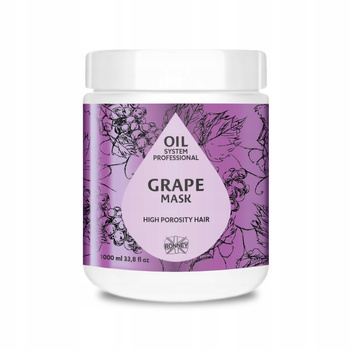 Ronney Grape výživná hydratační maska pro vlasy s vysokou pórovitostí 1000 ml