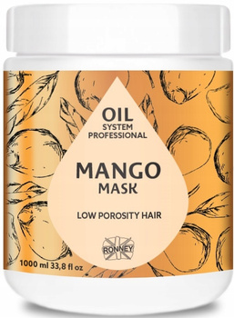 Ronney Mango maska ​​na vlasy s nízkou pórovitostí hydratuje a vyživuje 1 l 1000 ml