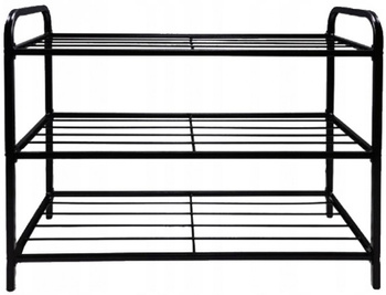 Třípatrová knihovna, organizér, 3 police na boty, pevná, 60 cm