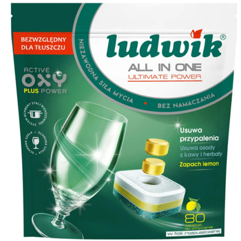 Ludwik All In One Ultimate Power Kapsle Tablety do myčky na nádobí Citron 80 ks