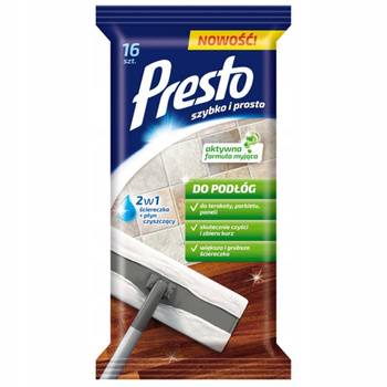 Presto vlhčené husté utěrky na čištění dlaždicových podlah 16 kusů
